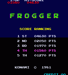 青蛙过河frogg.zip mame街机游戏roms