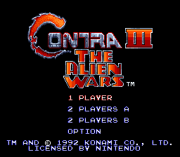 sfc游戏 魂斗罗3(美)Contra III - The Alien Wars (U)