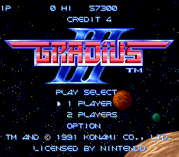 sfc游戏 宇宙巡航舰3(美)Gradius III (USA)