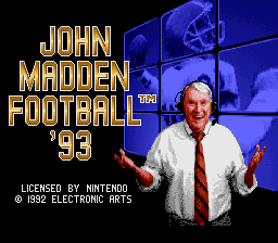 sfc游戏 John Madden Football '93 (Europe)