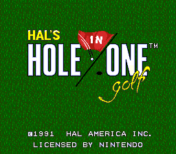 sfc游戏 一杆进洞(美)HAL's Hole in One Golf (U)