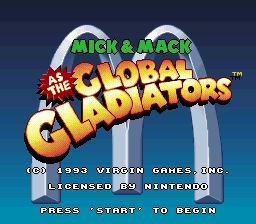 sfc游戏 米克与麦可(美)Mick & Mack as the Global Gladiators (USA) (Proto) [b]