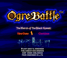 sfc游戏 皇家骑士团(美)Ogre Battle - The March of the Black Queen (U)