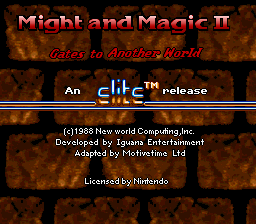 sfc游戏 魔法门2(德)Might and Magic II - Gates to Another World (G)