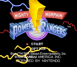 sfc游戏 恐龙战队(美)Mighty Morphin Power Rangers (U)