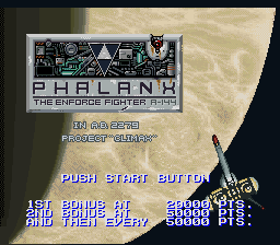 sfc游戏 激空战机(日)Phalanx - The Enforce Fighter A-144 (J)