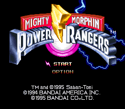 sfc游戏 恐龙战队-(日)Mighty Morphin Power Rangers (J)