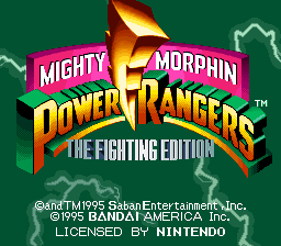 sfc游戏 恐龙战队-金刚对决(欧)Mighty Morphin Power Rangers - The Fighting Edition (E)