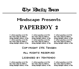 sfc游戏 送报童2(美)Paperboy 2 (U)