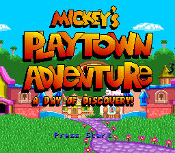 sfc游戏 米老鼠游乐城冒险(美)(测试版)Mickey's Playtown Adventure - A Day of Discovery! (U)