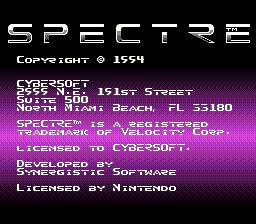 sfc游戏 幽灵大射击(美)Spectre (U)