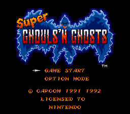 sfc游戏 超魔界村(欧)Super Ghouls'n Ghosts (E)