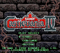 sfc游戏 超级恶魔城4(欧)Super Castlevania IV (E)