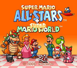 sfc游戏 马里奥明星大集合(美)Super Mario All-Stars + Super Mario World (U)