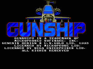 md游戏 武装直升机(欧)Gunship (Europe)