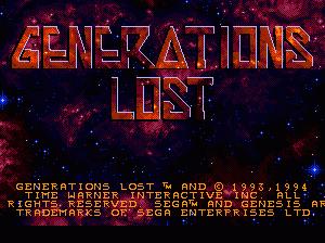 md游戏 失落的世界(美欧)Generations Lost (USA, Europe)