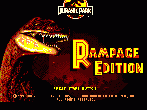 md游戏 侏罗纪公园-狂暴版(美欧)Jurassic Park - Rampage Edition (USA, Europe)