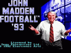 md游戏 约翰麦登橄榄球93(美欧)John Madden Football '93 (USA, Europe)