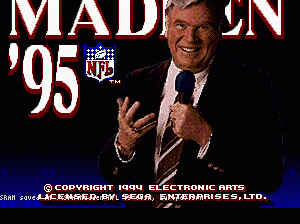 md游戏 约翰麦登橄榄球95(美欧)Madden NFL 95 (USA, Europe)