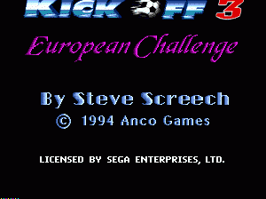 md游戏 K.O足球-欧洲联赛(欧)Kick Off 3 - European Challenge (Europe)