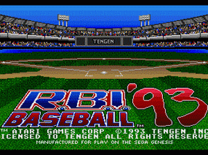 md游戏 打点棒球93 (美)R.B.I. Baseball '93 (USA)