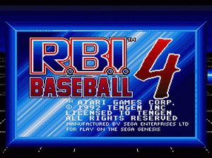md游戏 打点棒球4(美)R.B.I. Baseball 4 (USA)