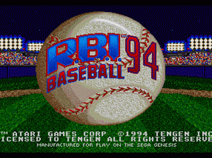 md游戏 打点棒球94 (美欧)R.B.I. Baseball '94 (USA, Europe)